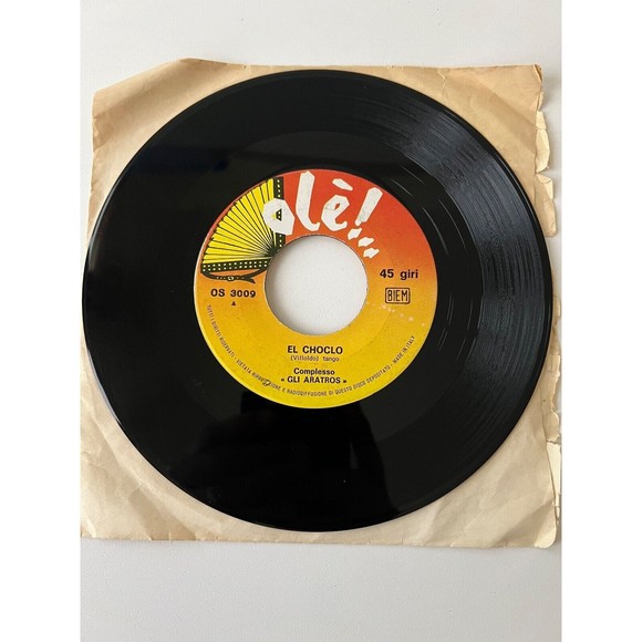 Gli Aratros El Choclo / Cesarina 7" 45 RPM Vinyl Single VG+ 3009 Import Italy